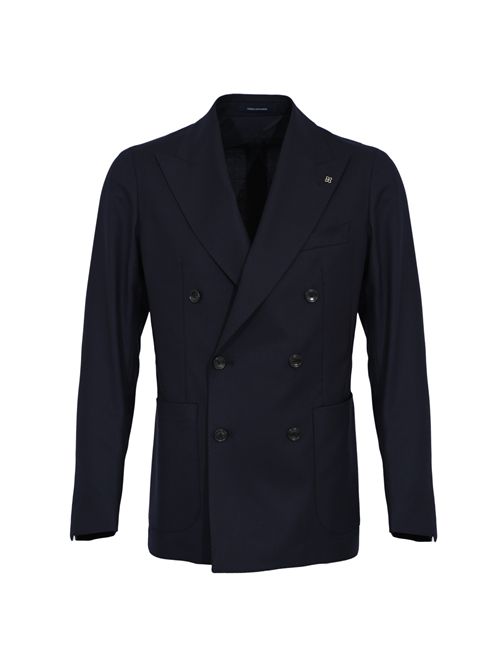 Giacca doppiopetto in lana vergine Blu Tagliatore | 1SMC20K 060069 B50401254